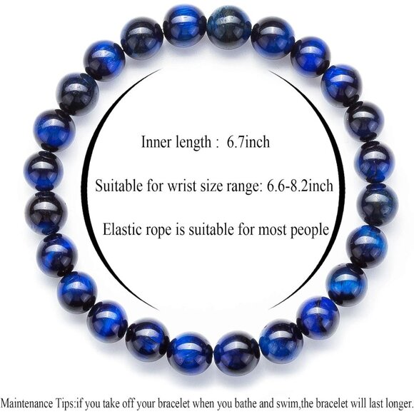 Unisex 8mm Lava Rock Aromatherapy Diffuser Bracelet - Adjustable & Relaxing - Picture 4 of 6